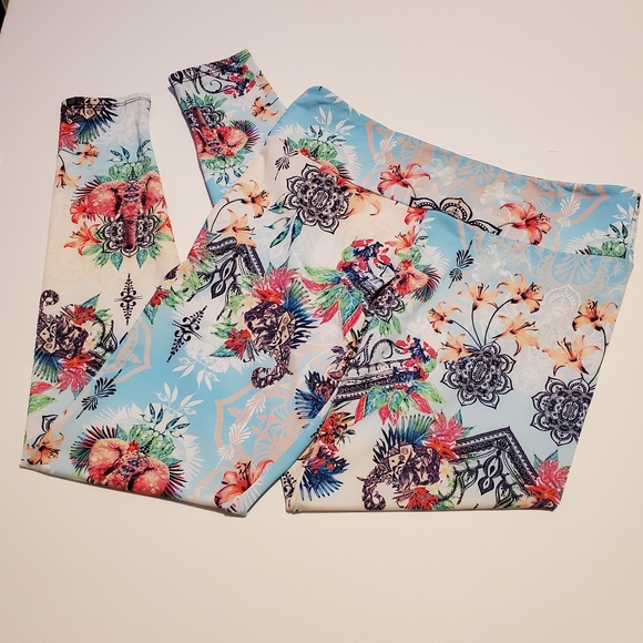ONZIE Chaing Rai Print Yoga Leggings M/L - Picture 3 of 7